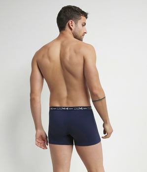 Pack de 2 bóxers azul y rojo con la cintura estampada Dim Coton Stretch