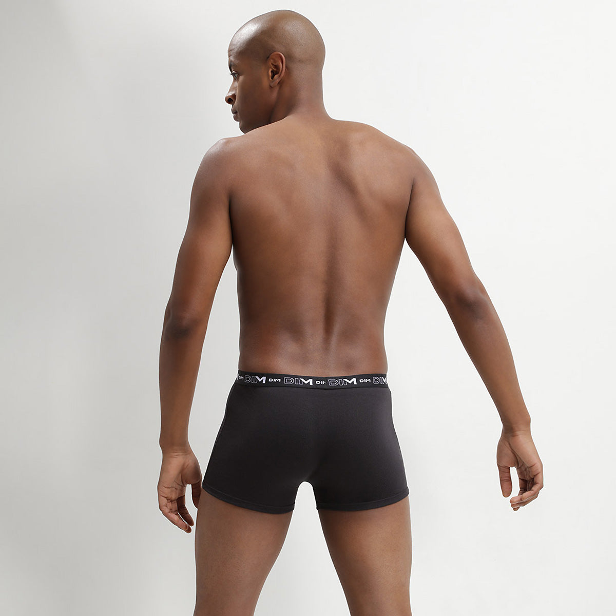 DIM Pack de 3 bóxers negros para hombre de algodón elástico