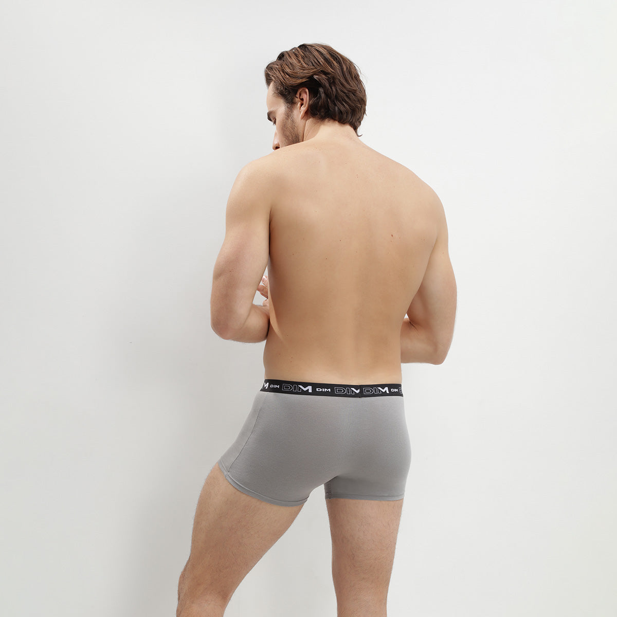 DIM Pack de 3 bóxers negro, gris y blanco de algodón elástico hombre