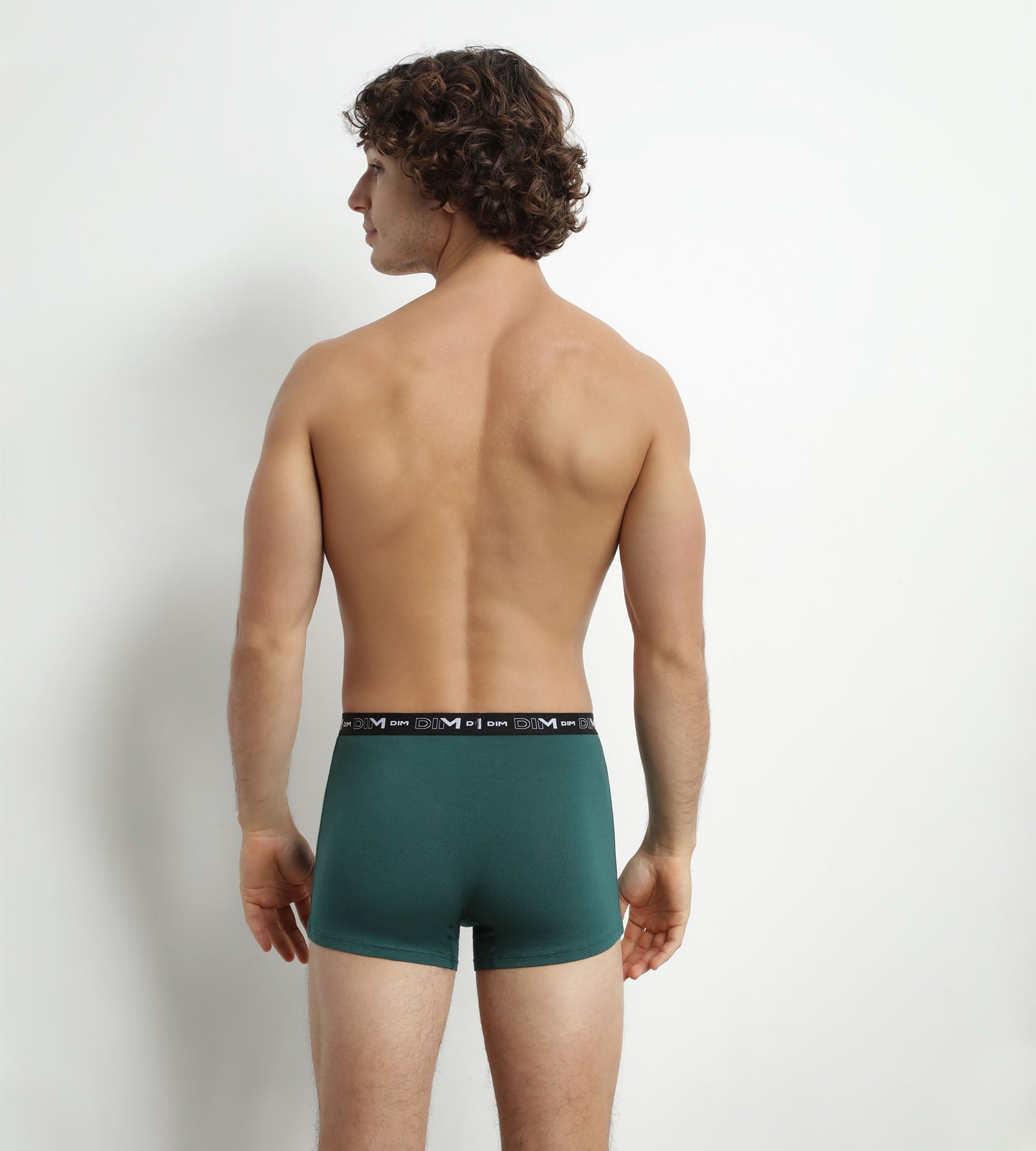 DIM Pack de 3 Boxers de algodón para hombre Verde Azul Dim Algodón Stretch