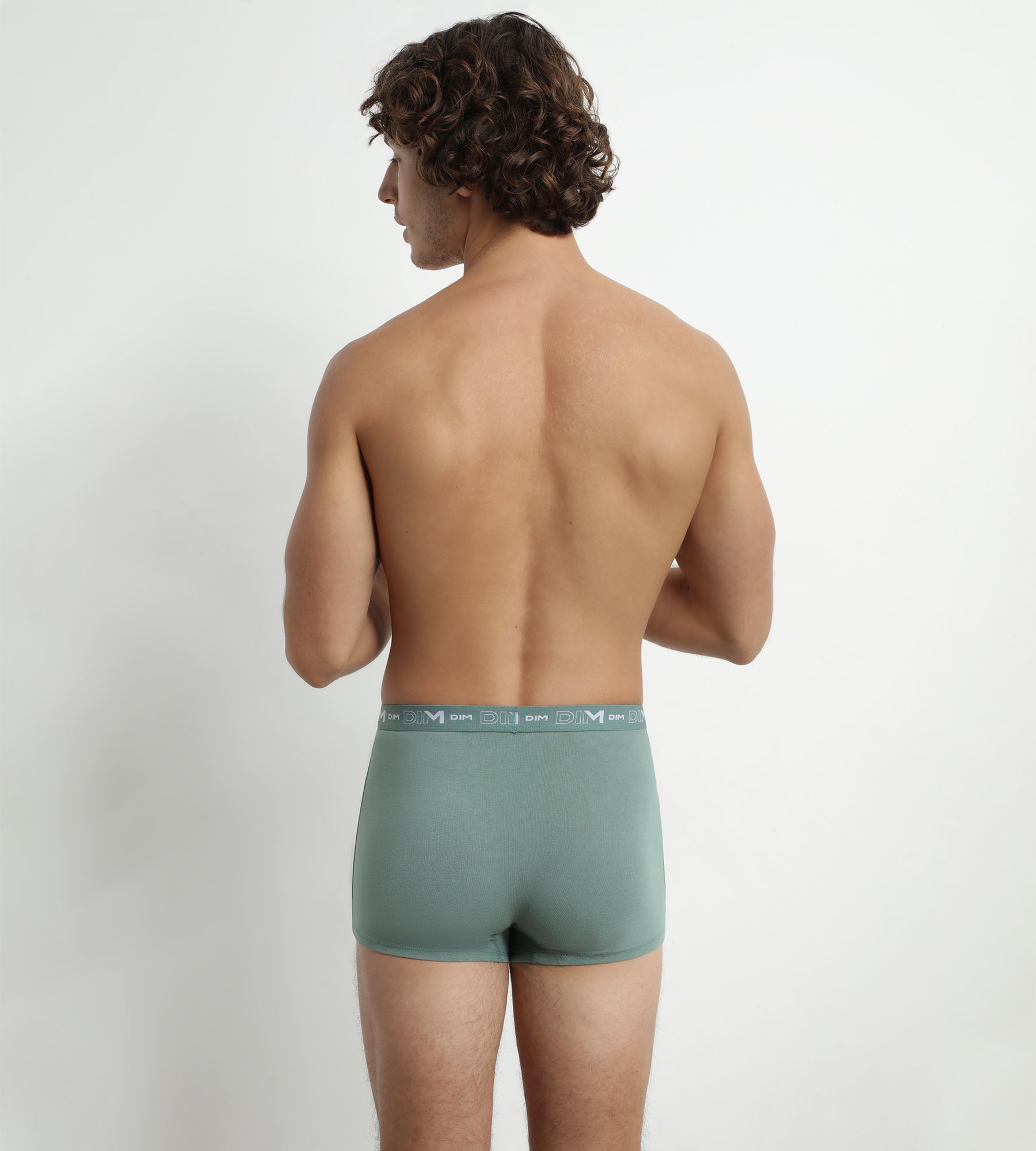 DIM Pack de 3 calzoncillos bóxer de algodón para hombre Negro Verde Dim Algodón Stretch
