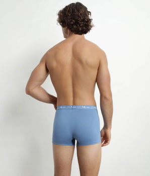 Pack de 3 calzoncillos bóxer de algodón elástico azul Riviera Denim negro para hombre