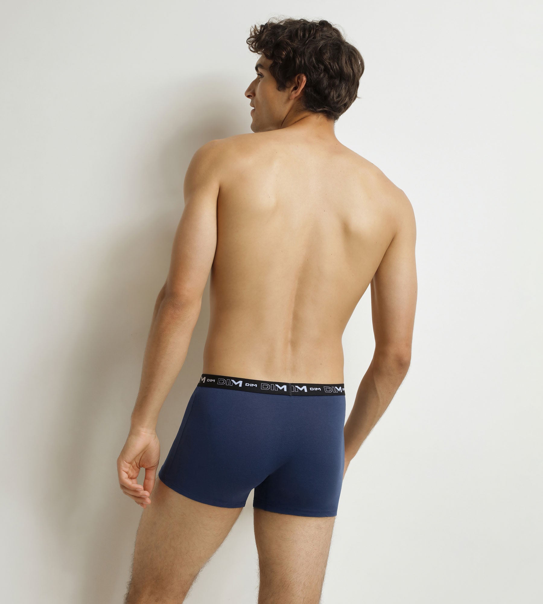 DIM Pack de 3 calzoncillos bóxer de algodón elástico Nocturne Ocre Coral para hombre