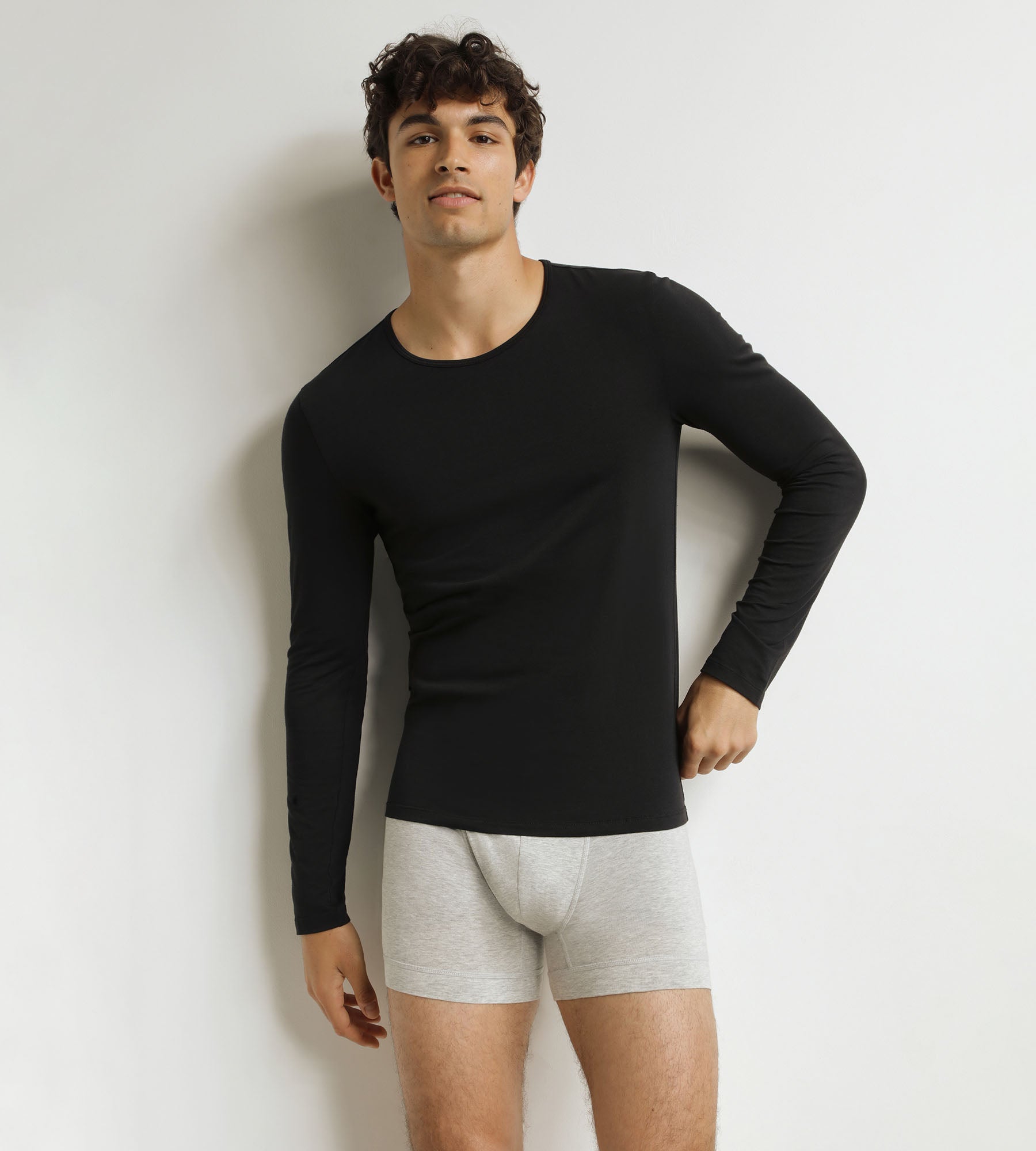 DIM Camiseta de manga larga para hombre Black Dim Thermal
