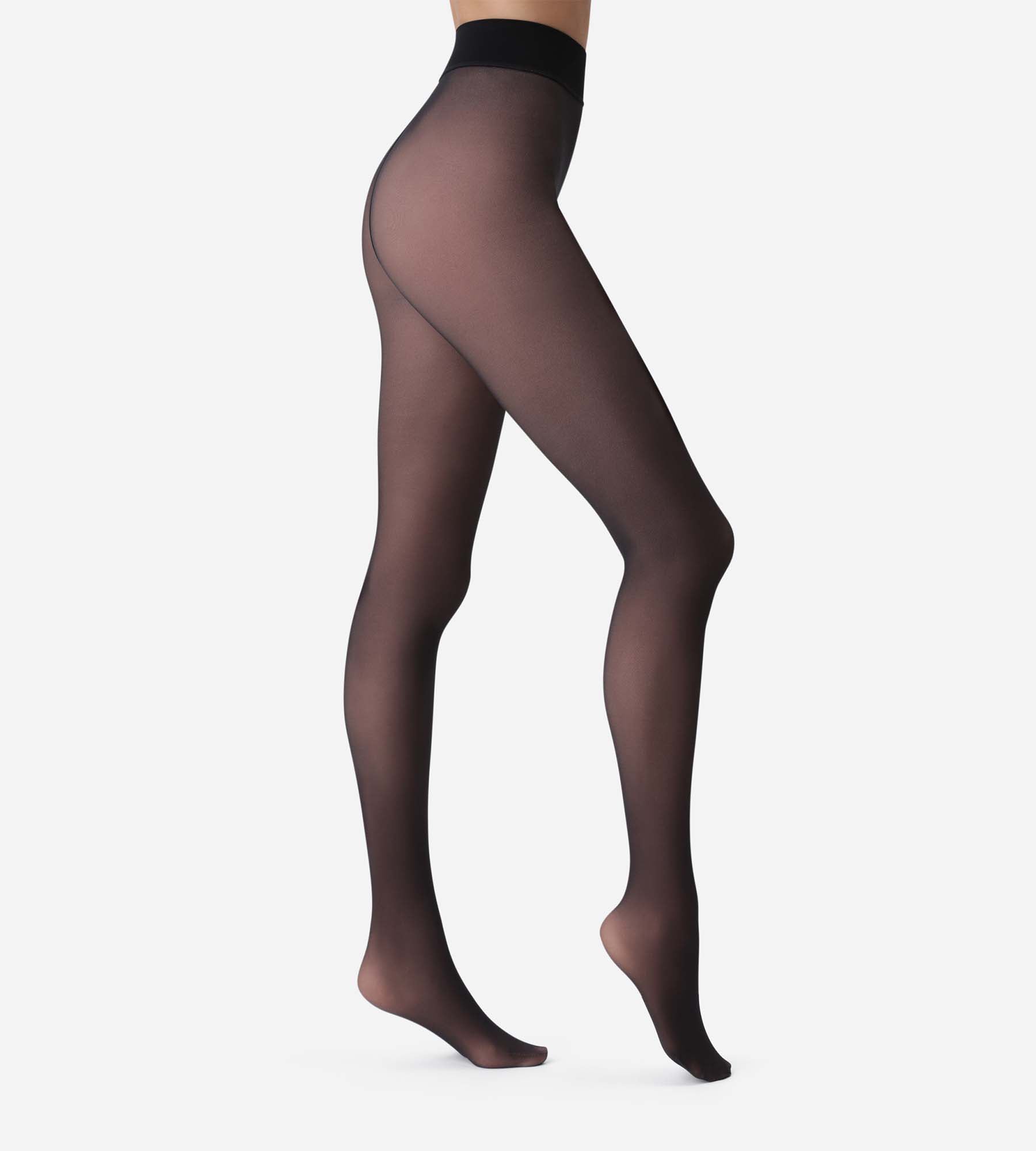 DIM Pantis calientes efecto transparencia Negro Thermo