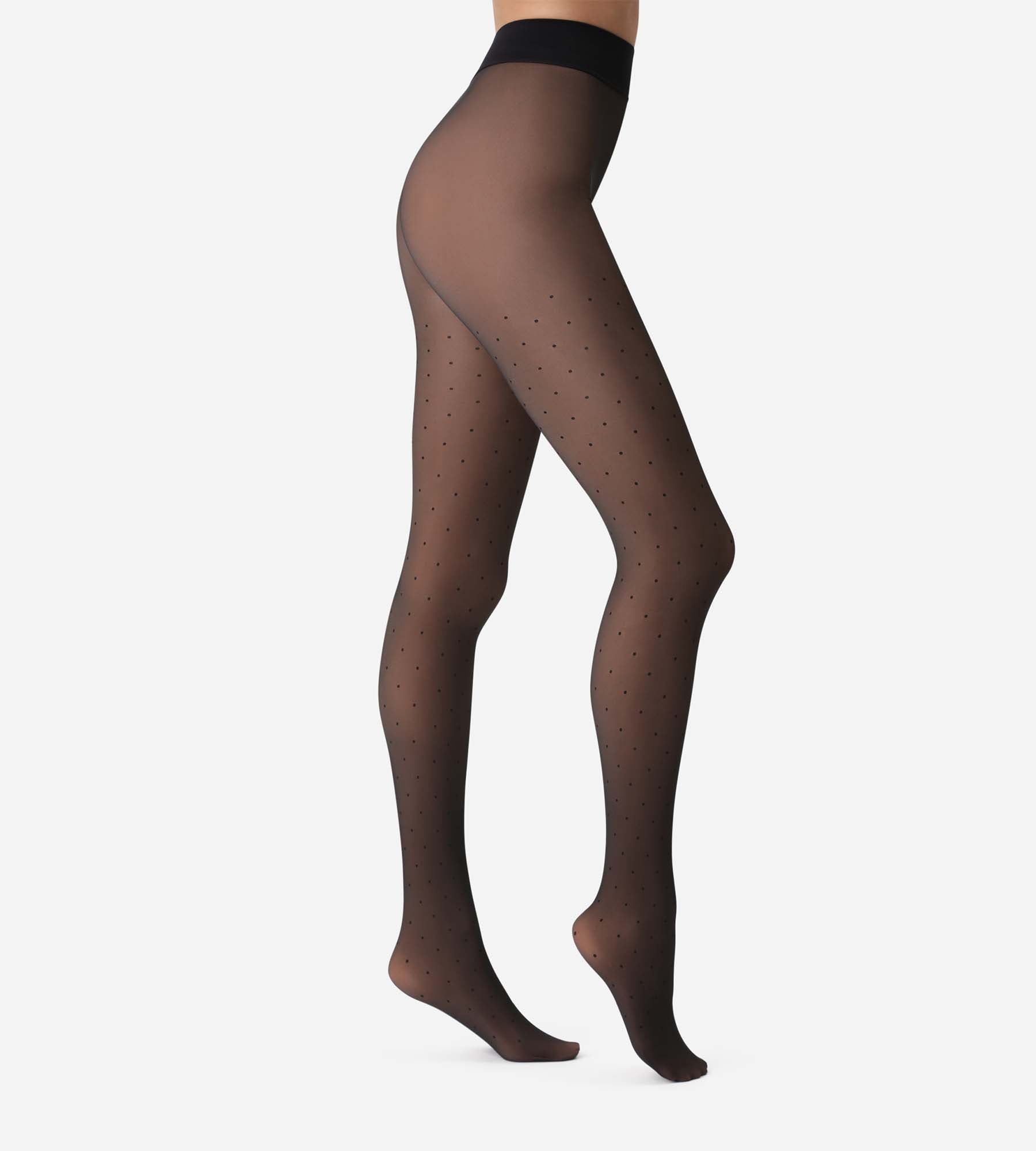 DIM Pantis calientes negros de lunares Thermo