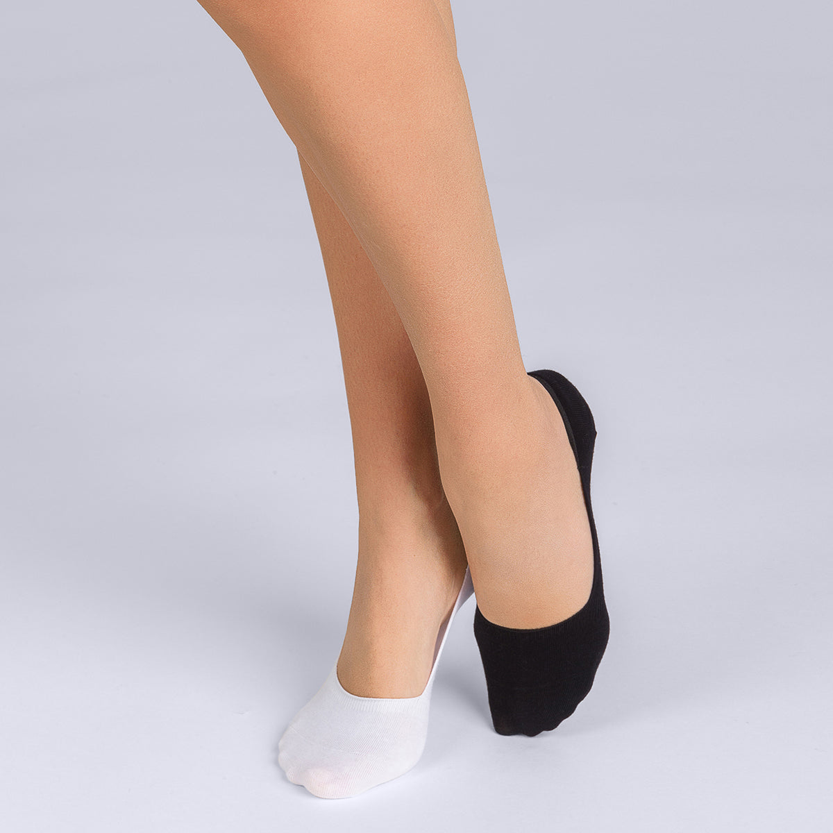 DIM Pack de 2 pankies de algodón negro y blanco para mujer Basic Coton