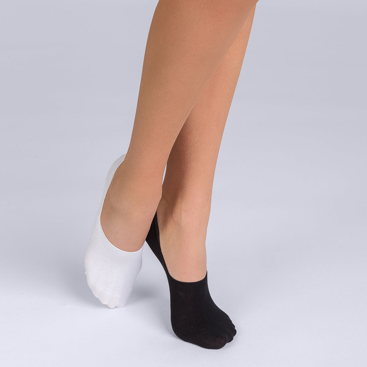 DIM Pack de 2 salvapies de calzado deportivo para mujer Basic Coton