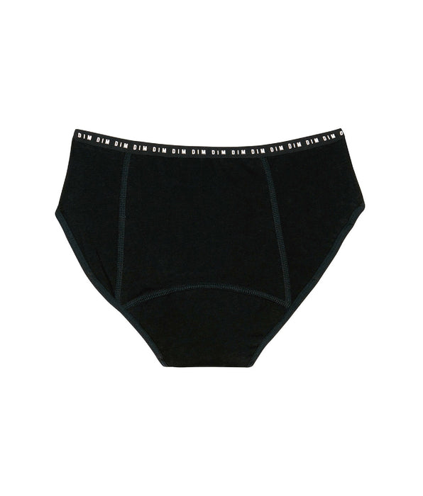 DIM Braga menstrual para niña en algodón orgánico para Flujo Medio Negro Dim Protect