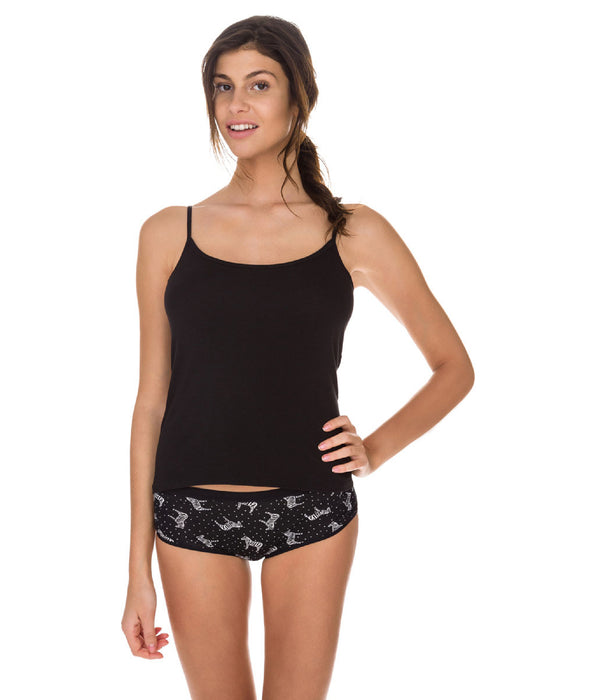 DIM Lote de 2 camisetas interiores en negro/blanco Les Pockets de algodón