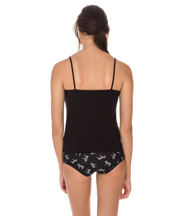 DIM Lote de 2 camisetas interiores en negro/blanco Les Pockets de algodón