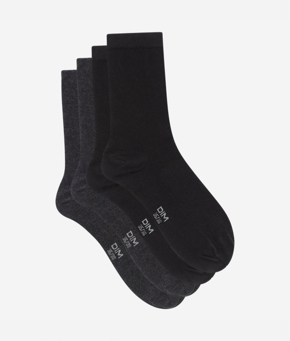 DIM Lote de 2 pares en color antracita y negro para mujer