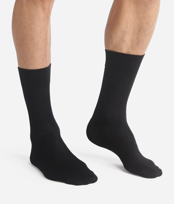 DIM Pack de 2 pares de calcetines para hombre Negro Dim Bambú