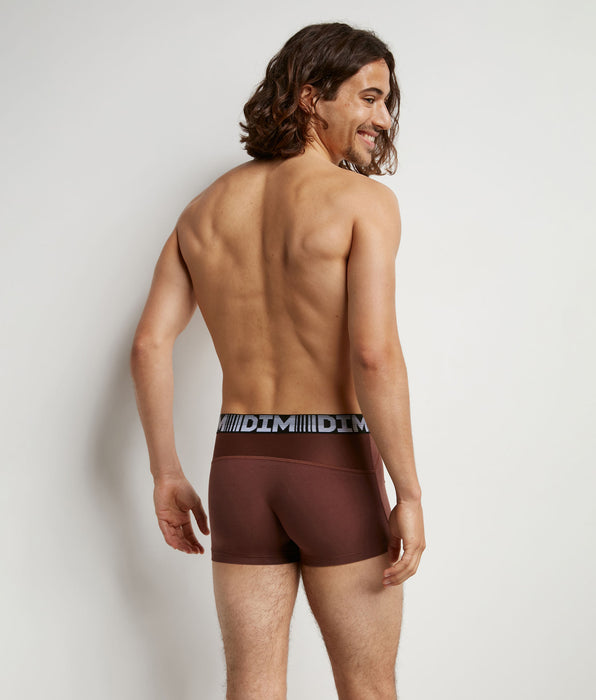 DIM Pack de 2 bóxer para hombre antitranspirables de algodón y licra Caqui 3D Flex Air
