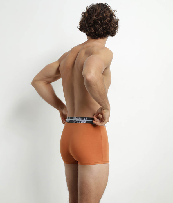 DIM Pack de 3 bóxers de hombre con cinturón 3D Gris Azul Naranja Dim Powerful