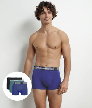 Pack de 3 bóxers con cinturón 3D para hombre Negro Azul Verde Dim Powerful