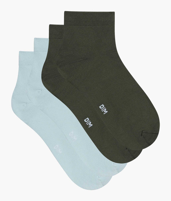 DIM Pack de 2 pares de calcetines de mujer Verde Azul Piel