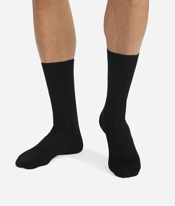 DIM Pack de 2 pares de calcetines negros de hilo de Escocia para hombre