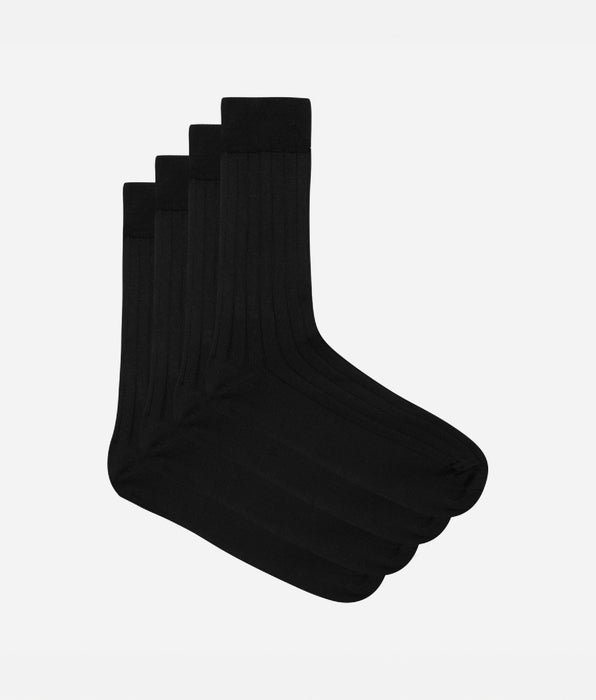 DIM Pack de 2 pares de calcetines negros de hilo de Escocia para hombre