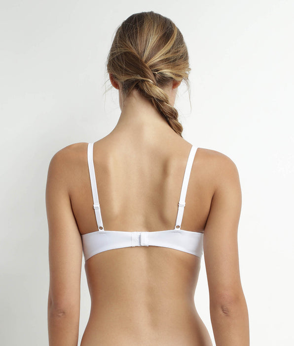 DIM Daily Confort Sujetador con aros de microfibra y tul blanco