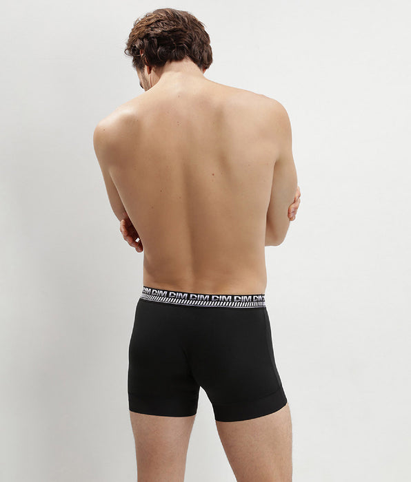 DIM Juego de 2 bóxers negros 3D Stay and Fit hombre