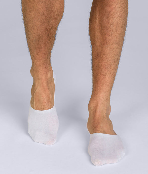 DIM Lote de 2 salvapiés blancos para hombre Basic Coton
