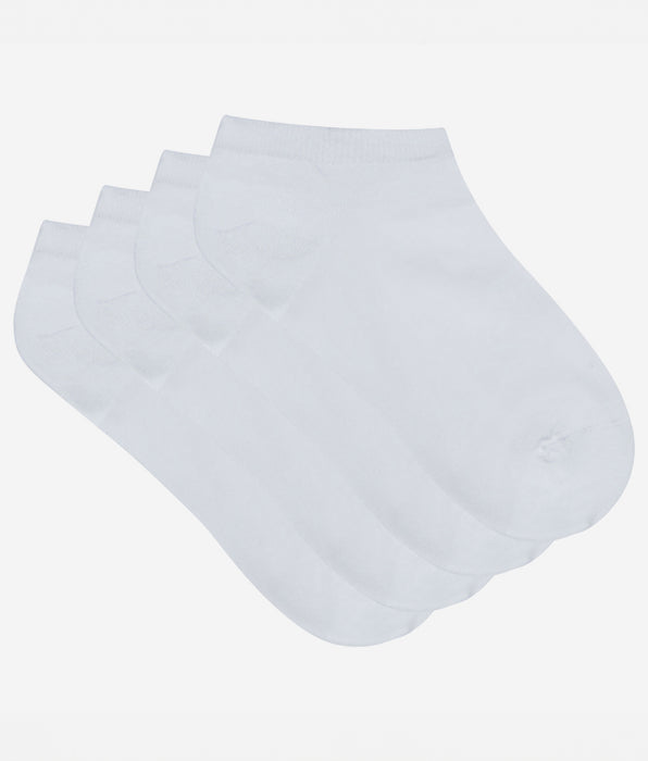 DIM Pack de 2 calcetines bajos invisibles blancos Light Coton para mujer