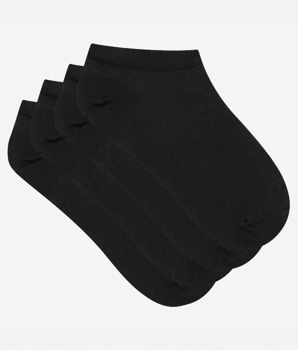 DIM Pack de 2 calcetines bajos invisibles negros Light Coton para mujer
