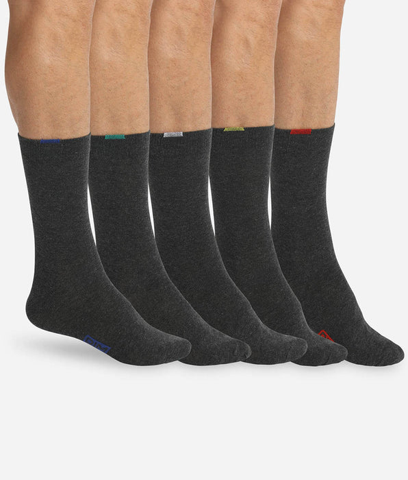 DIM Lote de 5 pares de calcetines grises EcoDIM para hombre