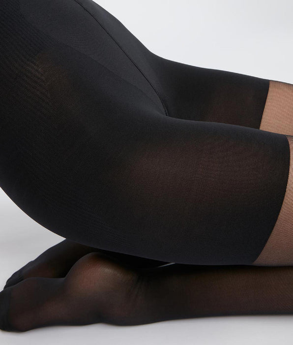 DIM Pantis de mujer moldeadores en gasa y licra Negro Diam’s Contour 360
