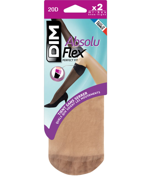 DIM Pack de 2 medias caramelo AbsoluFlex transparentes 20D
