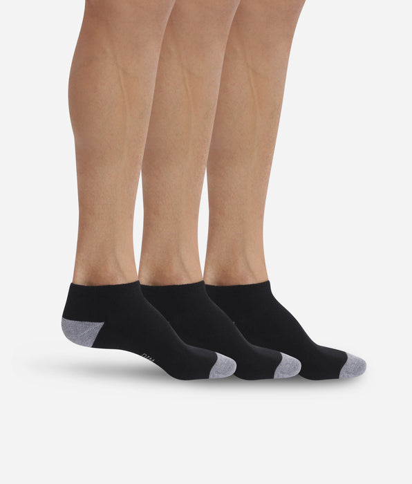 DIM Lote de 3 calcetines bajos deportivos negros EcoDIM Micro para hombre