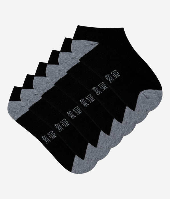 DIM Lote de 3 calcetines bajos deportivos negros EcoDIM Micro para hombre