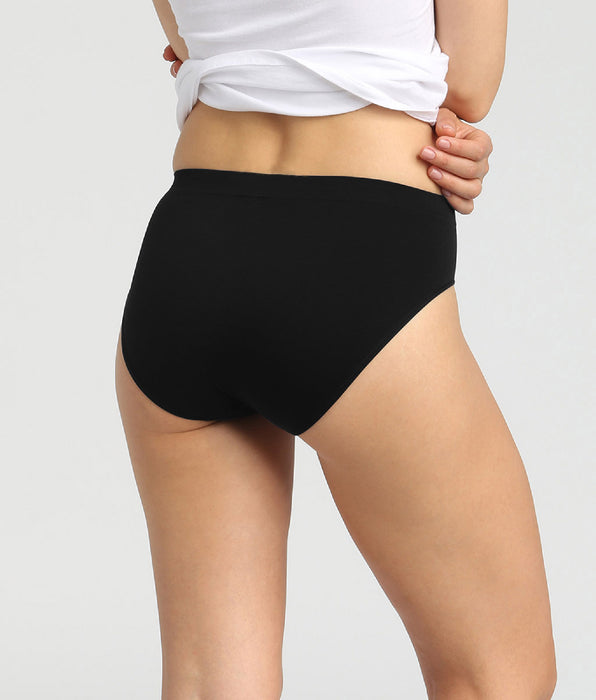 DIM Pack de 2 bragas de microfibra sin costuras blancas y negras Les Pockets Eco