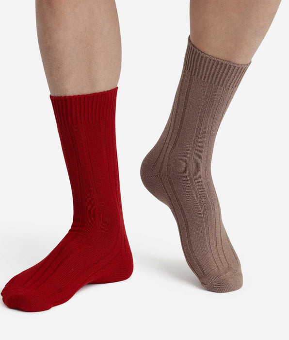 DIM Pack de 2 pares de calcetines de hombre Bamboo Red