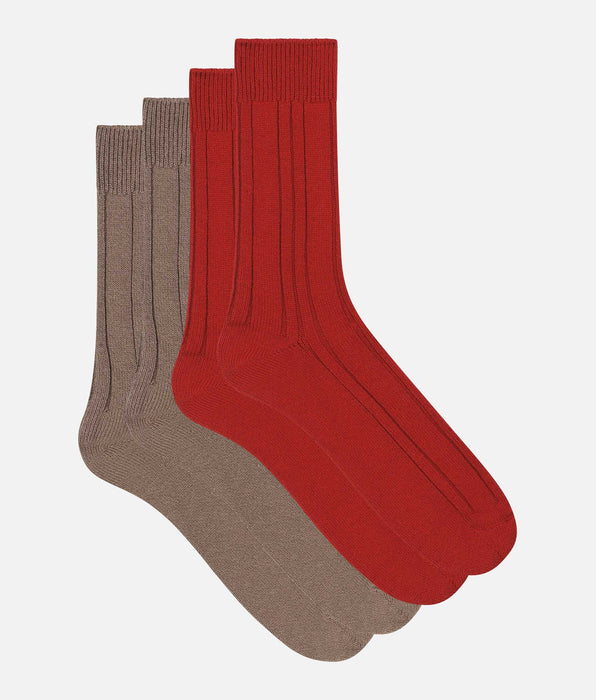 DIM Pack de 2 pares de calcetines de hombre Bamboo Red