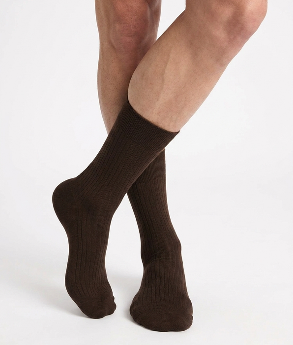 DIM Pack de 3 calcetines de hombre en cassis, chocolate y topo Algodón