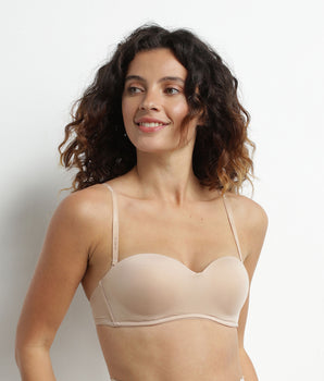 Sujetador bandeau sin aros nude InvisiFree de Dim