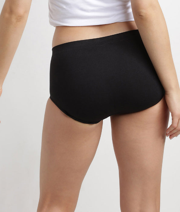 DIM Pack de 2 culottes negro y blanco de microfibra - Les Pockets