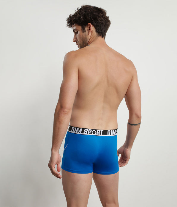 DIM Pack de 3 bóxers de hombre en microfibra termorreguladora Azul Dim Sport