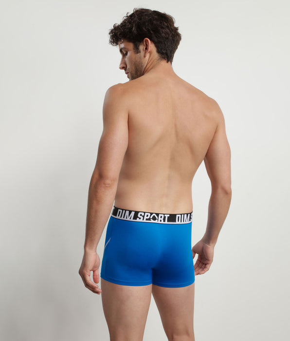 DIM Pack de 3 bóxers de hombre en microfibra termorreguladora Azul Dim Sport