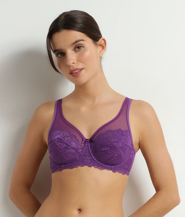 DIM Sujetador con copas Violet en encaje Generous Essentiel