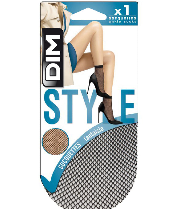 DIM Calcetines Style de rejilla negros para mujer