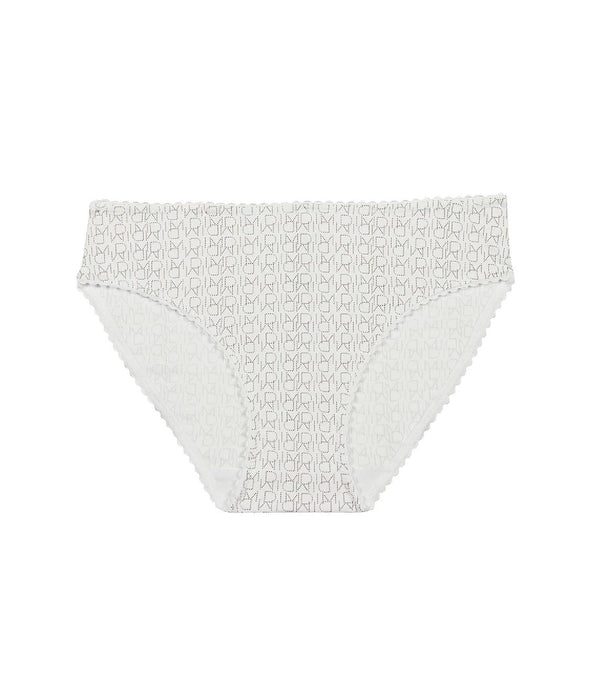 DIM Braguita de niña blanca de microfibra con estampado de logos - Dim Touch