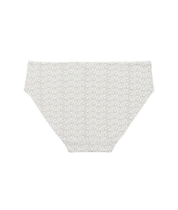 DIM Braguita de niña blanca de microfibra con estampado de logos - Dim Touch