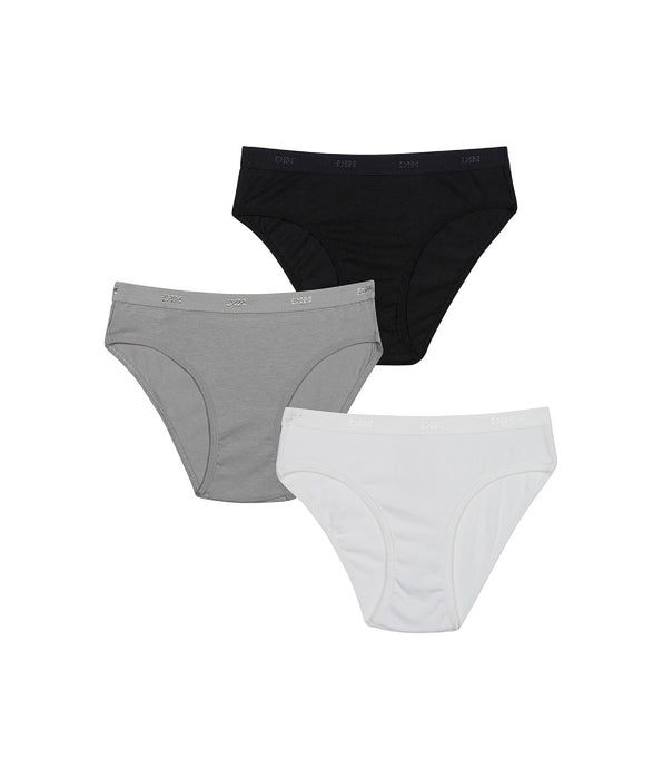 DIM Juego de 3 bragas blancas, negras y grises Les Pockets DIM Girl