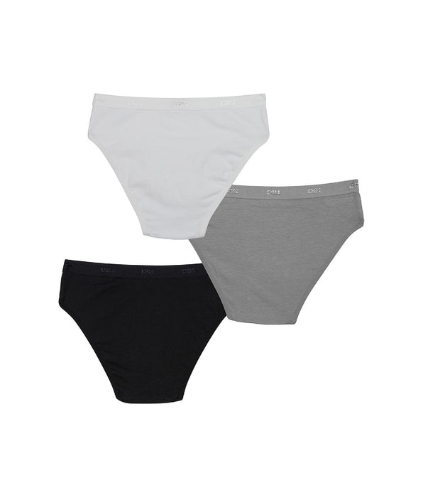 DIM Juego de 3 bragas blancas, negras y grises Les Pockets DIM Girl