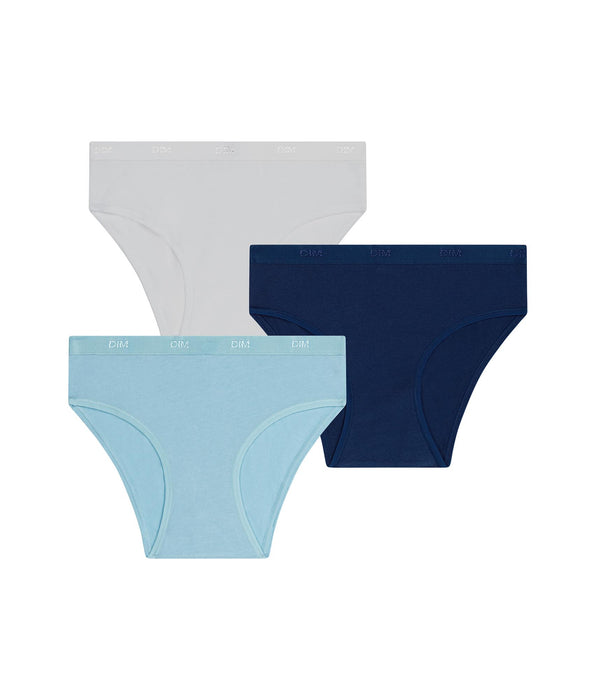DIM Pack de 3 braguitas para niñas Azur Les Pockets Ecodim Kids