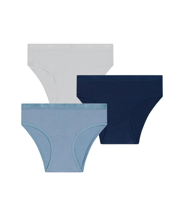 DIM Pack de 3 braguitas para niñas Glacier Les Pockets Ecodim Kids