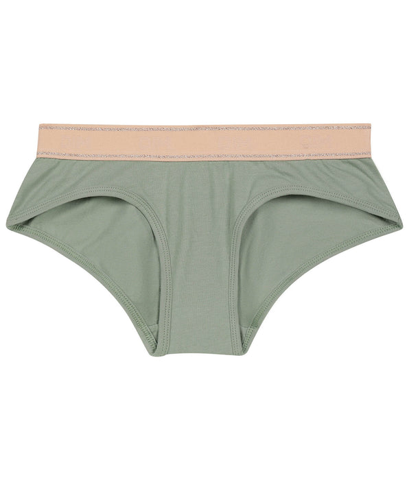DIM Pantalón corto de niña en verde salvia y rosa Dim Sport
